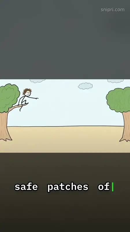 Vertical clip of a slide kept whole on a blurred backdrop, with captions